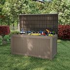 310 Gallon Lockable Outdoor Storage Box – Waterproof Resin Deck Box for Patio Furniture, Garden Tools, Pool Accessories (Gray) - Image 3