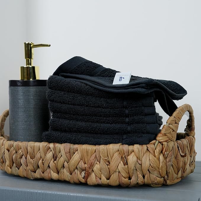 Tens Towels Pack of 12 Washcloths, 12 x 12 Inches, Lighter Weight, Quick to Dry - Image 4