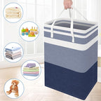 BlissTotes 3-Pack Laundry Basket, Freestanding＆Waterproof Laundry Hamper - Image 7