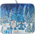 Winter Blue Gnome Dish Drying Mat by Giwawa