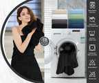 8 Piece Bathroom Towel Set Black |2 Oversized Large Bath Towels Sheet, 2 Hand - Image 5
