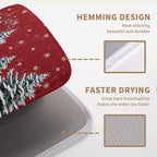 Christma Snowman Dish Drying Mat Winter Snowflake Large Kitchen Mats Dish - Image 5