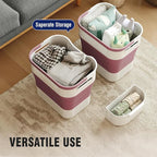 TECHMILLY Collapsible Plastic Laundry Basket Hamper - Image 6