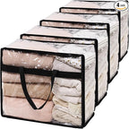 SGHUO Blanket Storage Bags 60L Extra Large Plastic Vinyl Clear Storage Bag by SGHUO