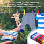 Bivethoi 2.9 Inch Clothes Pins, Colored Wooden Clothespins - Image 5