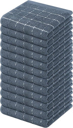 Mordimy 100% Cotton Terry Cloth Dish Cloths, Soft and Absorbent Checkered Dish by Mordimy