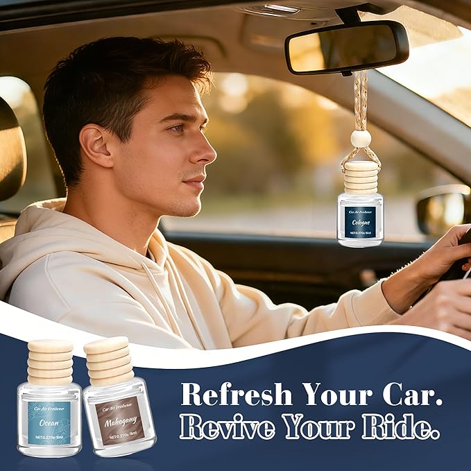 Premium Car Air Freshener, 6 Pack Deep Luxury Scent Essential Oil Diffuser - Image 5