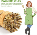 SUBEKYU Bamboo Dish Scrub Brushes, Kitchen Wooden Cleaning Scrubbers Set - Image 3
