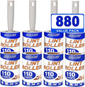 Lint Rollers for Pet Hair Extra Sticky, 880 Sheets Mega Value Set for Clothes by BAILALIBO