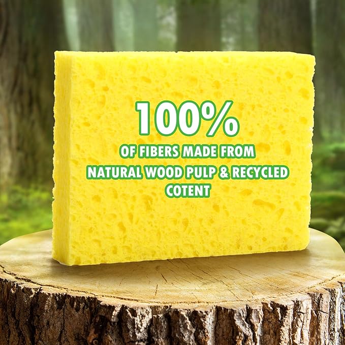 Compressed Natural Cellulose Sponges 24 Pack Regular Size Multicolor Soft - Image 6
