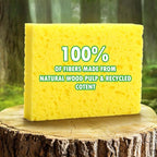 12 Counts Multipurpose Kitchen Sponges Pack Compostable Biodegradable - Image 2