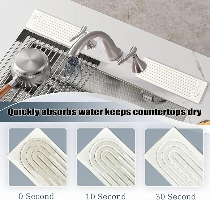 Stargaz Faucet Mat For Kitchen Sink，Sink stone quick dry around faucet - Image 4
