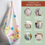 Maison d' Hermine Kitchen Towels Set of 3 100% Cotton 27.50" x 20" Reusable - Image 5