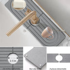 Sink Faucet Mat Splash Guard, Stone Quick Dry Faucet Mat - Image 4