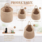 Honeydak Boho Decor Hanging Wall Baskets - Image 2