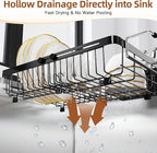 romision Expandable Dish Drying Rack Over The Sink Small Metal Stainless Steel - Image 3