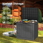 TARKARI 35 Gallon Lockable Resin Deck Box, Waterproof & UV-Resistant Outdoor Storage Box for Outdoor Cushion Storage, Garden Tools & Pool Accessories Storage, Black - Image 3