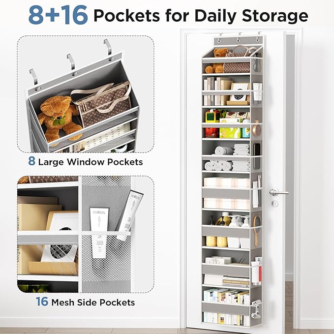 Over The Door Organizer, 8 Shelf Door Hanging Organizers - Image 4