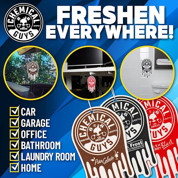 Chemical Guys Car Fresheners, Hanging Air Fresheners, Variety Scent Pack 12 Pack - Image 3