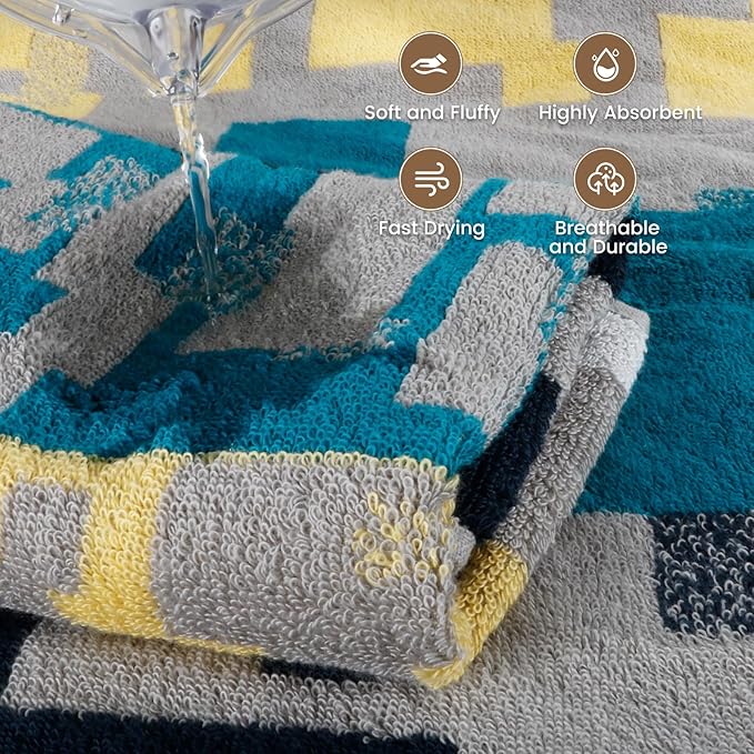 SEMAXE Bathroom Towel, 100% Cotton Bath Towel - Image 3