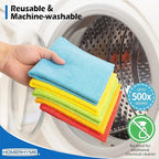 HOMERHYME Microfiber Cleaning Cloth, 200 Pack Cleaning Rags Microfiber Towel - Image 7