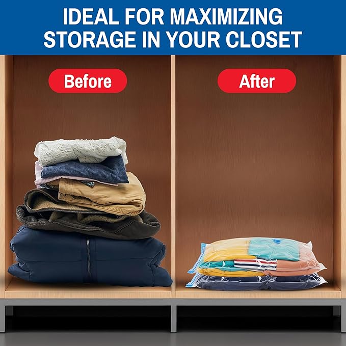 4 Pack Small Vacuum Storage Bags - Image 7