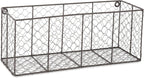 DII Chicken Wire Collection Farmhouse Vintage Wall Baskets, Medium Basket - Image 2