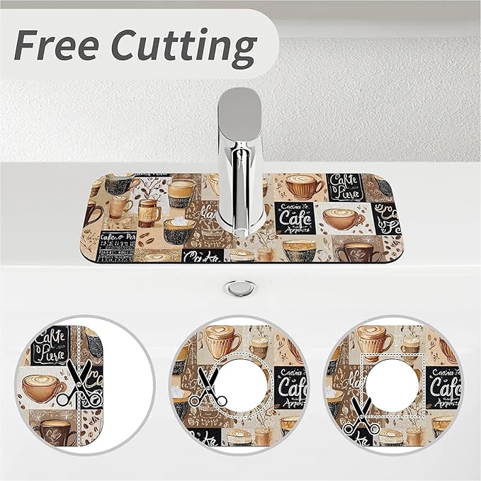 Kitchen Sink Splash Guard，-coffee Faucet Mat Sink Gadgets-Super Absorbent Fast - Image 5