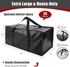 Extra Large Moving Bags with Zippers & Carrying Handles, Heavy-Duty Storage Tote - Image 2