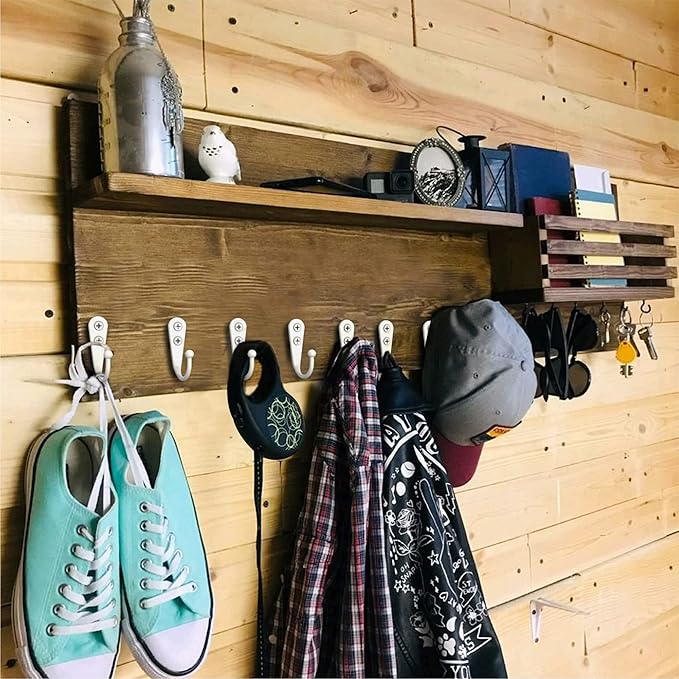 15-Pack Coat Hooks with 30 Screws | Heavy Duty Wall Mounted Hooks - Image 2