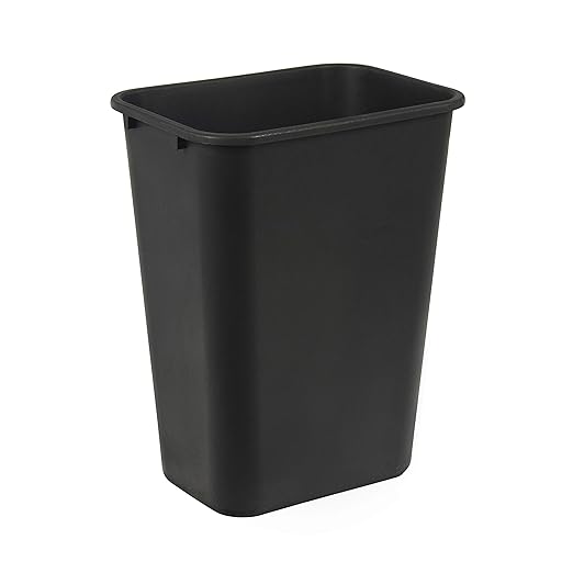 Amazon Basics Rectangular Commercial Office Wastebasket, Space-Saving, 10 Gallon by AmazonBasics