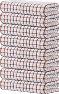 Kitinjoy Cotton 8 Pack Terry Kitchen Towels, 16 x 25 Inches Super Soft and by Kitinjoy
