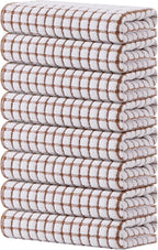 Kitinjoy Cotton 8 Pack Terry Kitchen Towels, 16 x 25 Inches Super Soft and by Kitinjoy