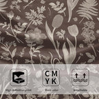 Dark Brown Spring Floral Hand Towels - Image 3