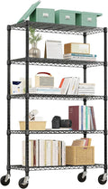 Xcity Storage Shelves, 5 Tier Heavy Duty Metal Shelving Unit, 2000 LBS Capacity Adjustable Steel Wire Shelf Organizer for Pantry, Kitchen, Garage, 14" D x 36" W x 72" H, Chrome by Unknown