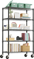Xcity Storage Shelves, 5 Tier Heavy Duty Metal Shelving Unit, 2000 LBS Capacity Adjustable Steel Wire Shelf Organizer for Pantry, Kitchen, Garage, 14" D x 36" W x 72" H, Chrome by Unknown
