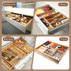 18 Pack Bamboo Drawer Dividers Inserts 3 Sizes Adjustable - Image 6