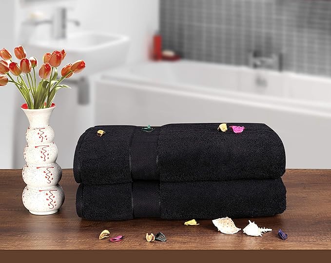 GLAMBURG 700 GSM Premium Cotton 2-Pack Oversized Extra Large Bath Sheet Set - Image 4