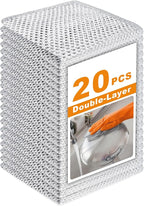 20 Pcs New Upgrade 3-Layer Metal Dish Cloth, No Scratches Wire Cleaning Cloth by INFICRIME