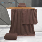 TENSTARS Luxury Silk Hemming Towel Set - Image 2