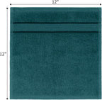 Cotton Craft Ultra Soft 12 Pack Wash Cloths 12x12 Teal Weighs 2 Ounces Each - Image 2