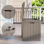 EasyUp 33Gal Outdoor Deck Box, Lager Patio Storage Box Indoor and Outdoor Use,Resin Storage Bin for Patio Furniture Cushions Garden Tools, Package Delivery (Gray) - Image 4