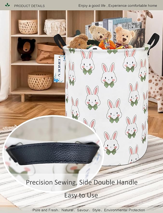 Round waterproof laundry basket, foldable storage basket, laundry Hampers - Image 7