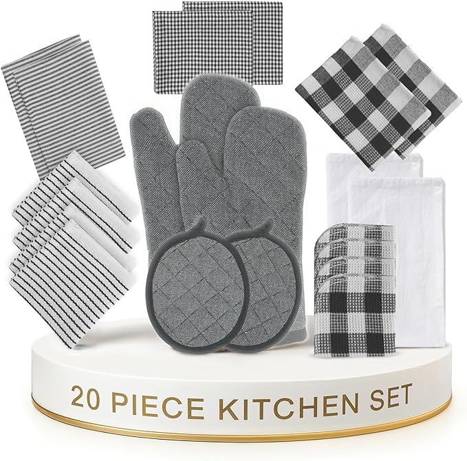 LANE LINEN Kitchen Towels & Dishcloths Set by LaneLinen