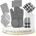 LANE LINEN Kitchen Towels & Dishcloths Set by LaneLinen