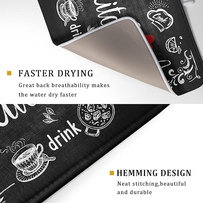 Dish Drying Mats for Kitchen Counter 16 x 18 Inch, Kitchen Drying Mat - Image 3