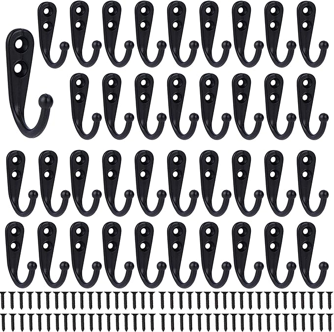 Coat Hooks-38 Pack Farmhouse Hooks by Hajoyful