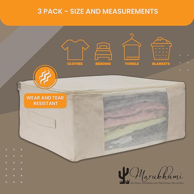 Cotton Canvas Clothes Storage Bags, Saree Covers - Image 6