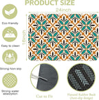 Dish Drying Mat Abstract Floral Kitchen Mat 16"x24" Bsorbent Coffee Maker Mat - Image 4