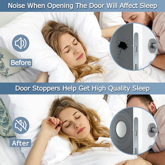 XoYoZo Door Stoppers Wall Protector Buffer Guard Doorknob Door Handle Bumper - Image 5